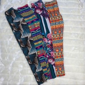 4 Pair Patterned Leggings